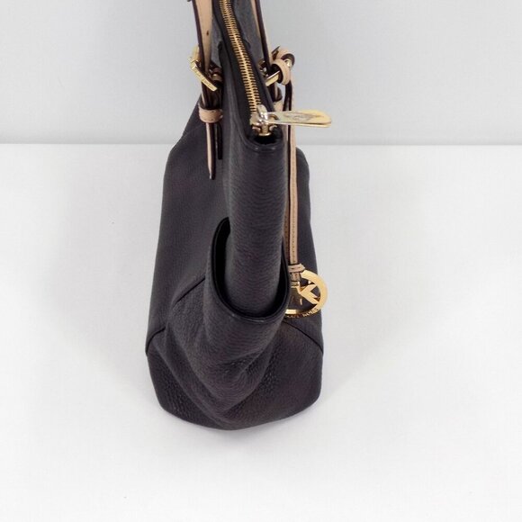 Michael Kors Jet set Tote shoulder bag Black Pebble Leather Medium - Picture 3 of 13